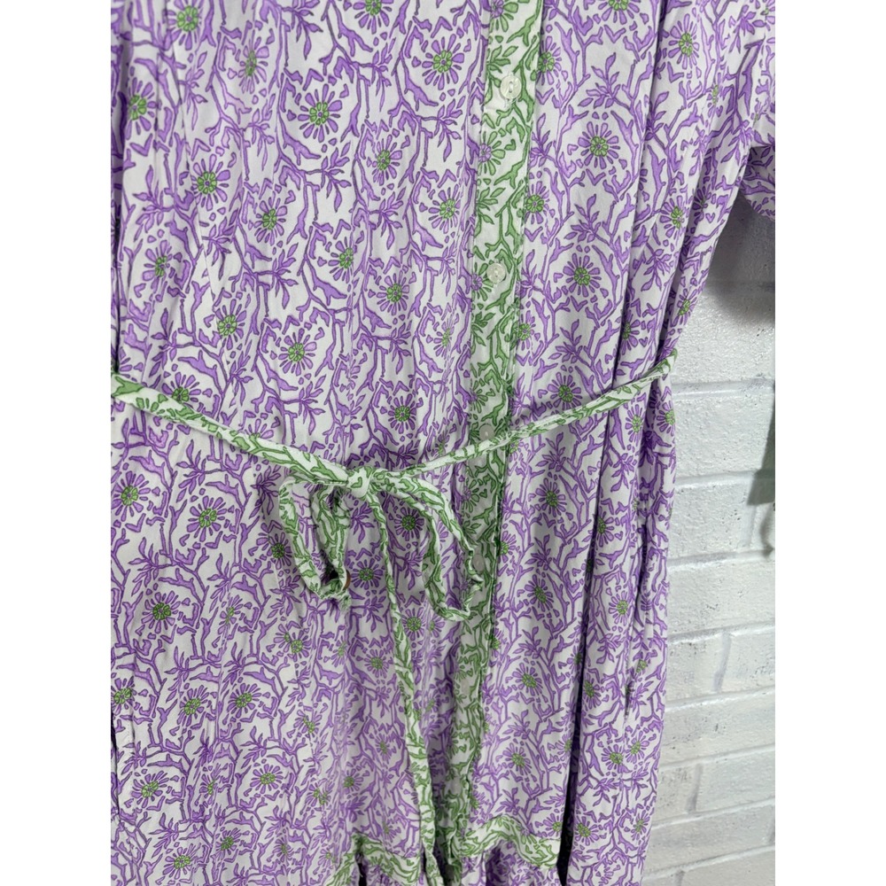 Cactus + Pearl Maxi Dress Womens S Purple Floral Tiered Peasant Boho Cottagecore - Picture 9 of 14